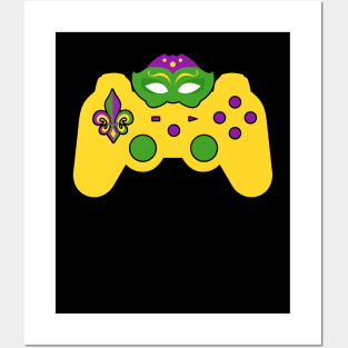 Video Game Controller Gamer E-Sports Mardi Gras Carnival Posters and Art